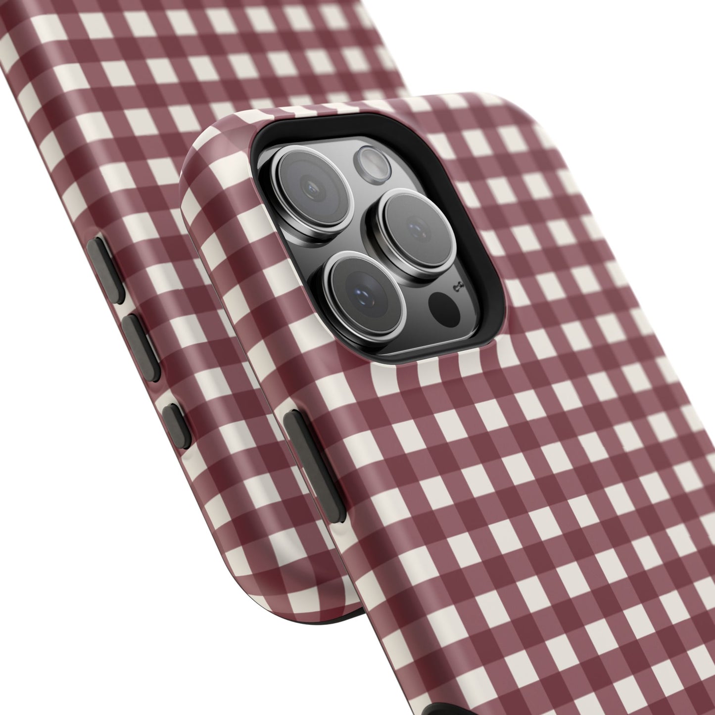 Burgundy Gingham Phone Case