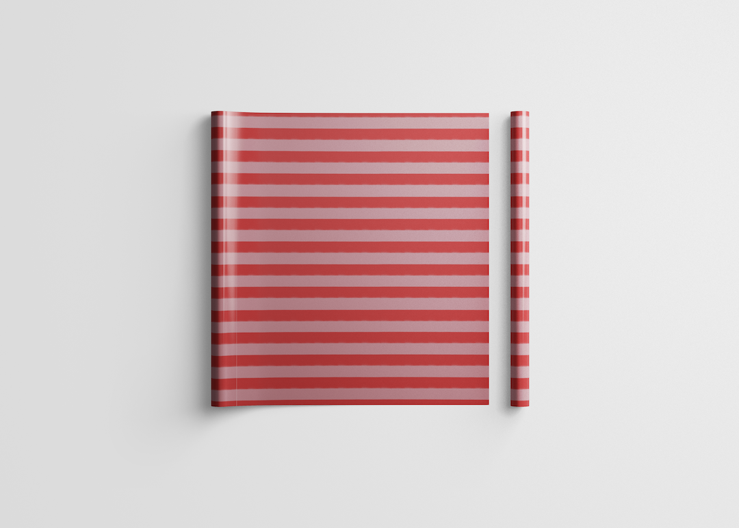 Red & Pink Stripe Gift Wrapping Paper