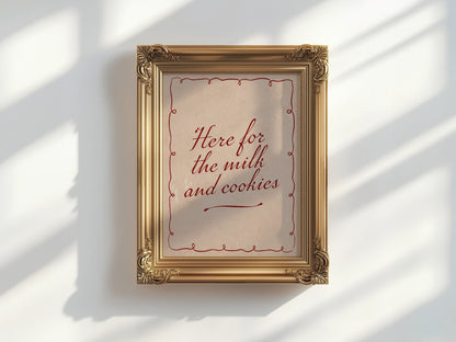 Milk & Cookies Wall Art Print