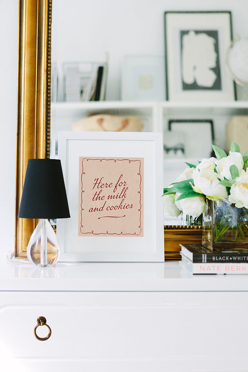 Milk & Cookies Wall Art Print