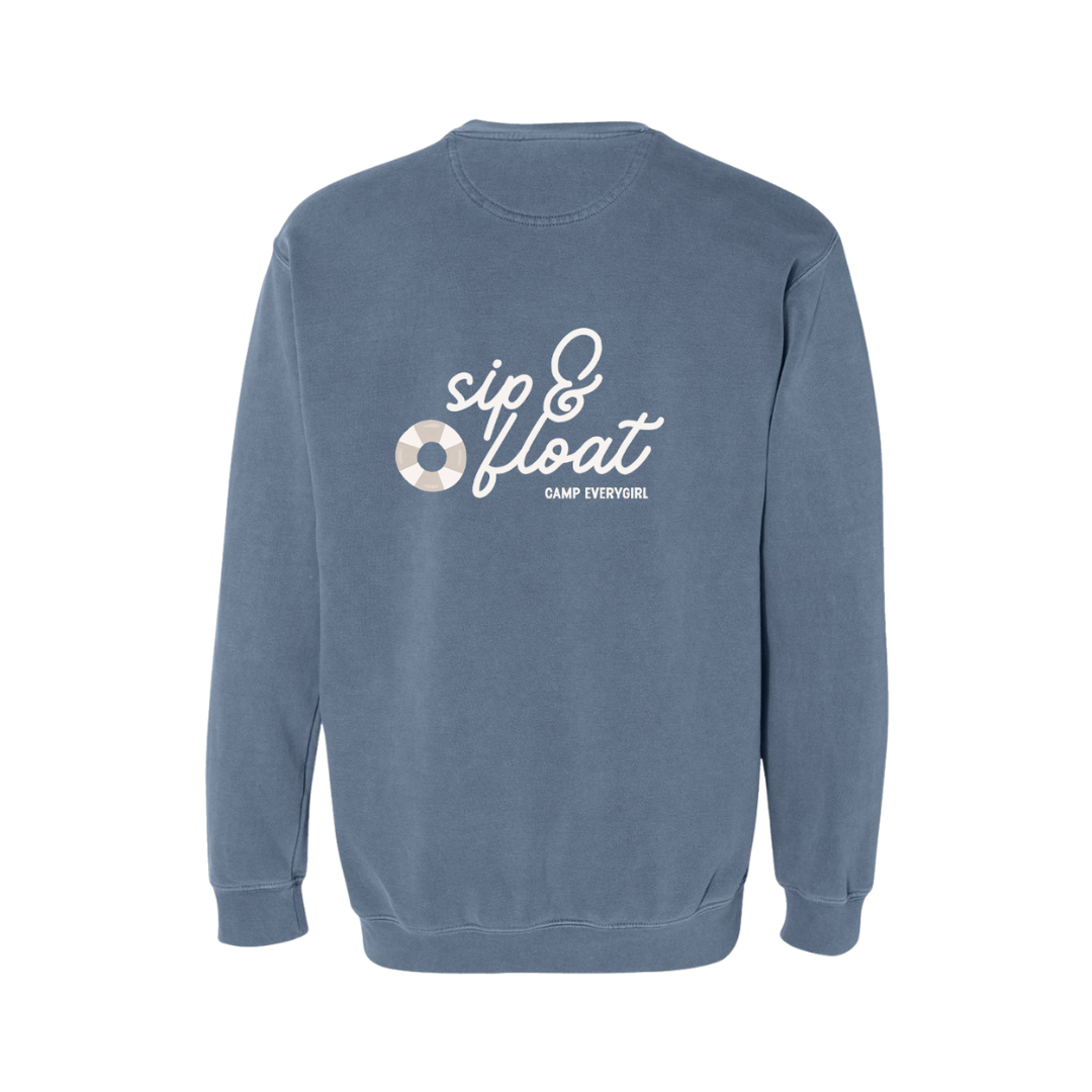 Blue Sip & Float Camp Sweatshirt