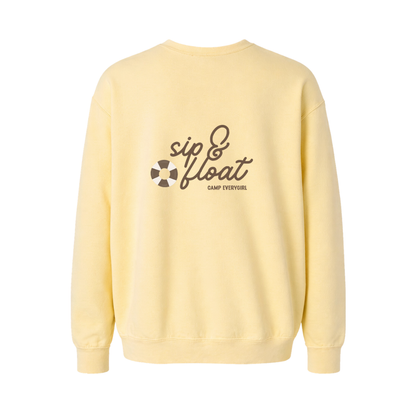 Butter Yellow Sip & Float Camp Sweatshirt