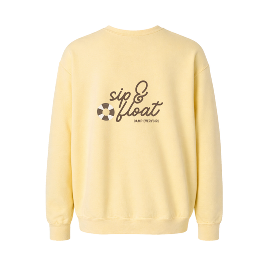 Butter Yellow Sip & Float Camp Sweatshirt