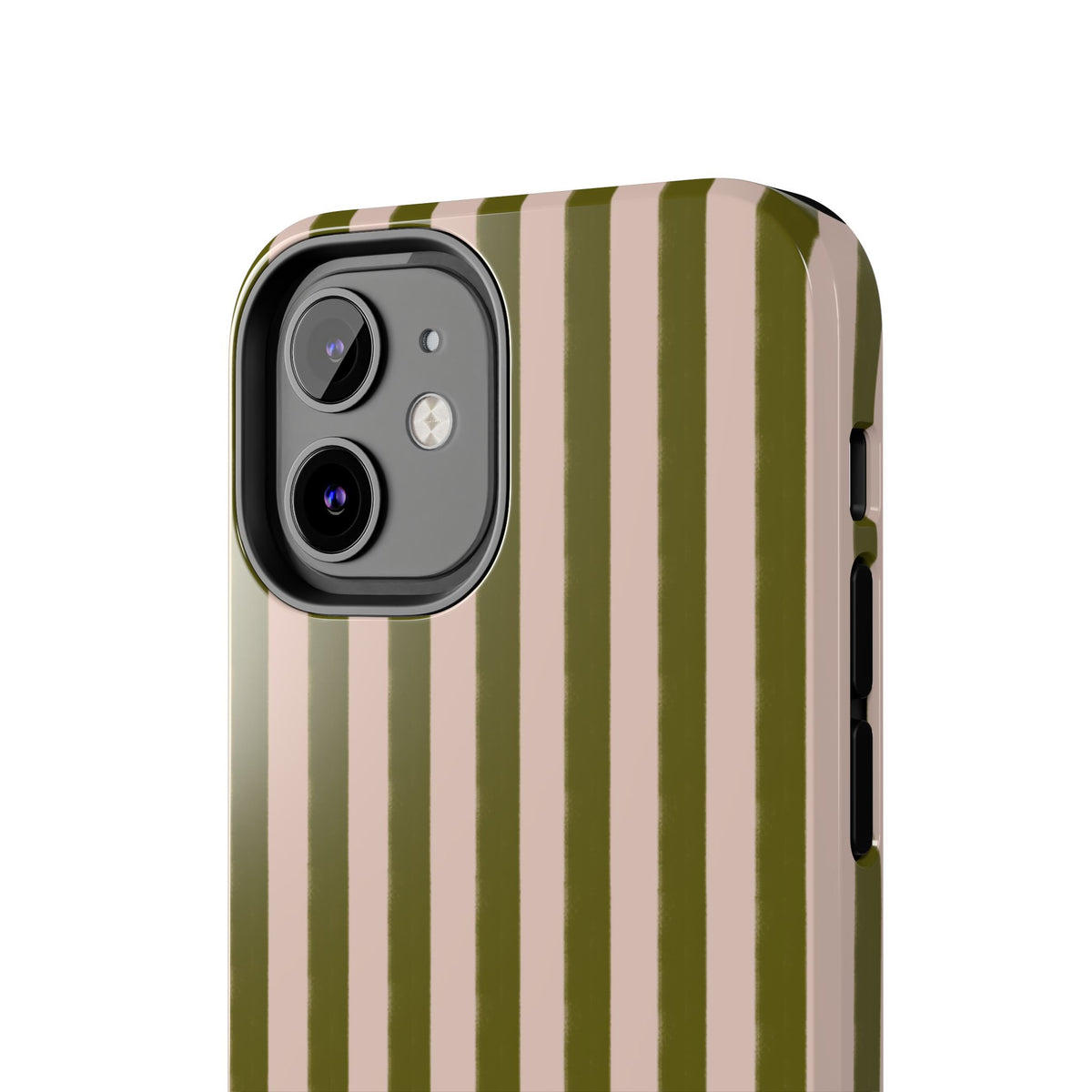 Green & Pink Stripes IPhone Case