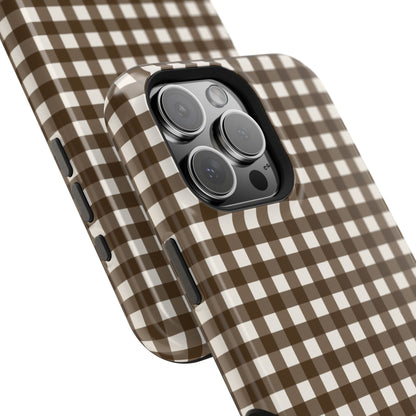 Brown Gingham Phone Case