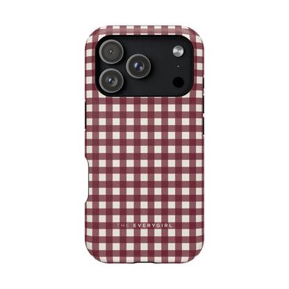 Burgundy Gingham Phone Case