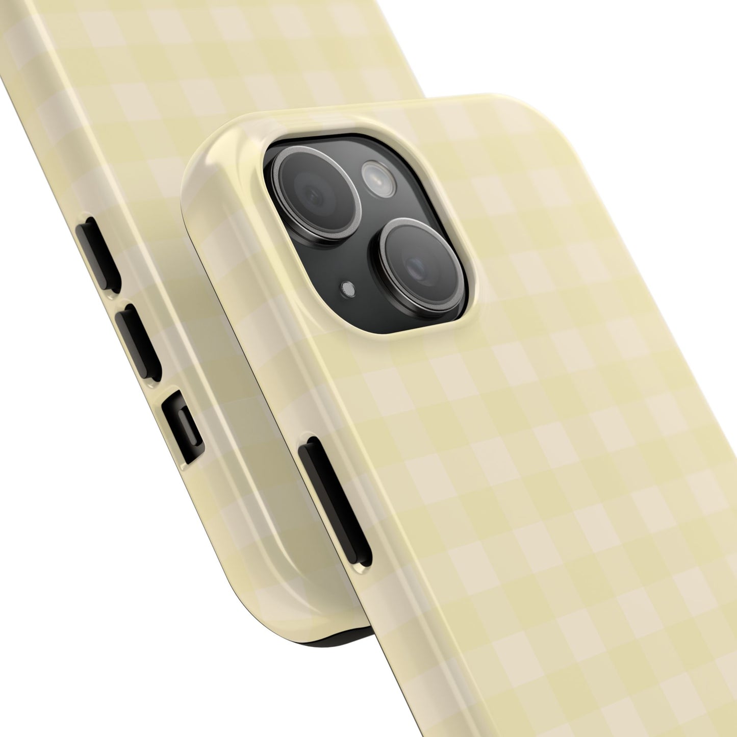Customizable Yellow Gingham Phone Case