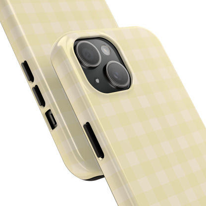 Customizable Yellow Gingham Phone Case