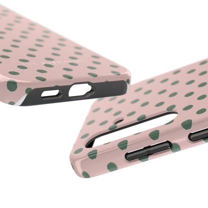 West Coast – Pink & Green Polka Dots Phone Case