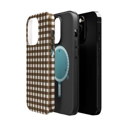 Brown Gingham Phone Case