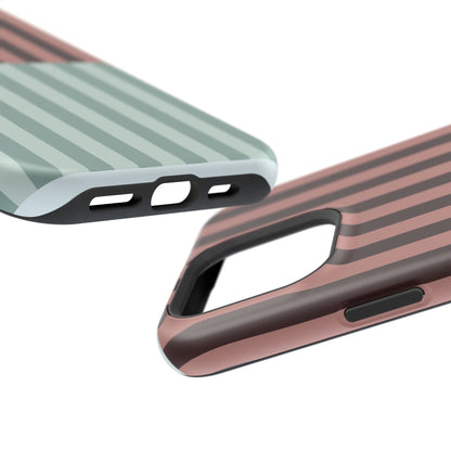 Burgundy and Blue Stripe Phone Case