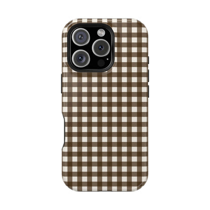 Brown Gingham Phone Case