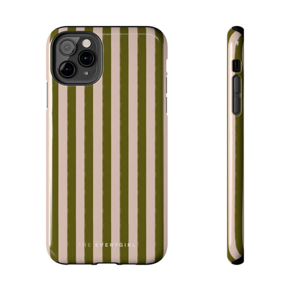 Green & Pink Stripes IPhone Case