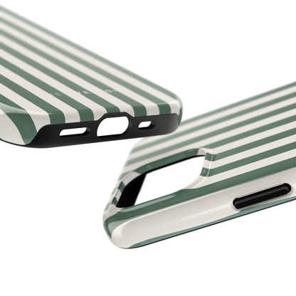 Green Cabana Stripe Phone Case