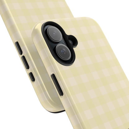 Customizable Yellow Gingham Phone Case