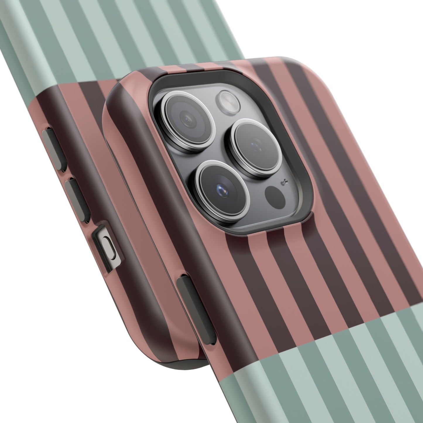 Burgundy and Blue Stripe Phone Case
