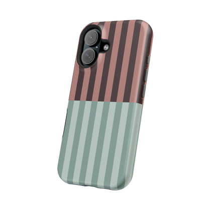 Burgundy and Blue Stripe Phone Case