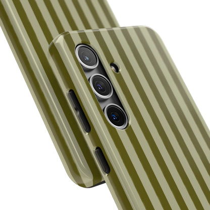 Tone on Tone Green Stripes IPhone Case