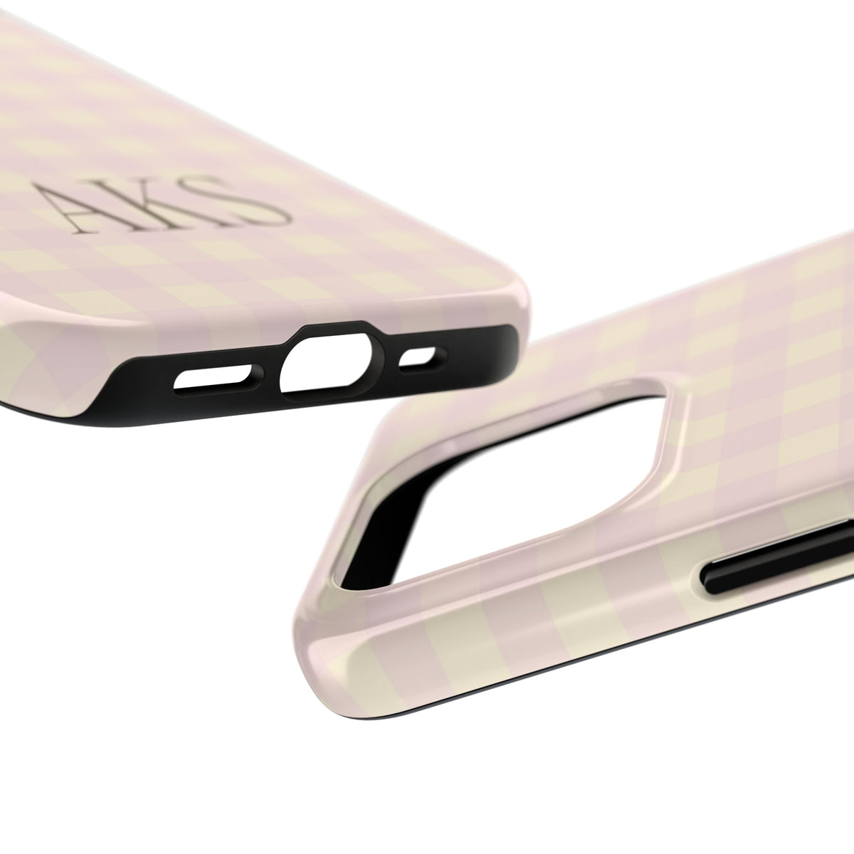 Customizable Pink & Yellow Gingham Phone Case
