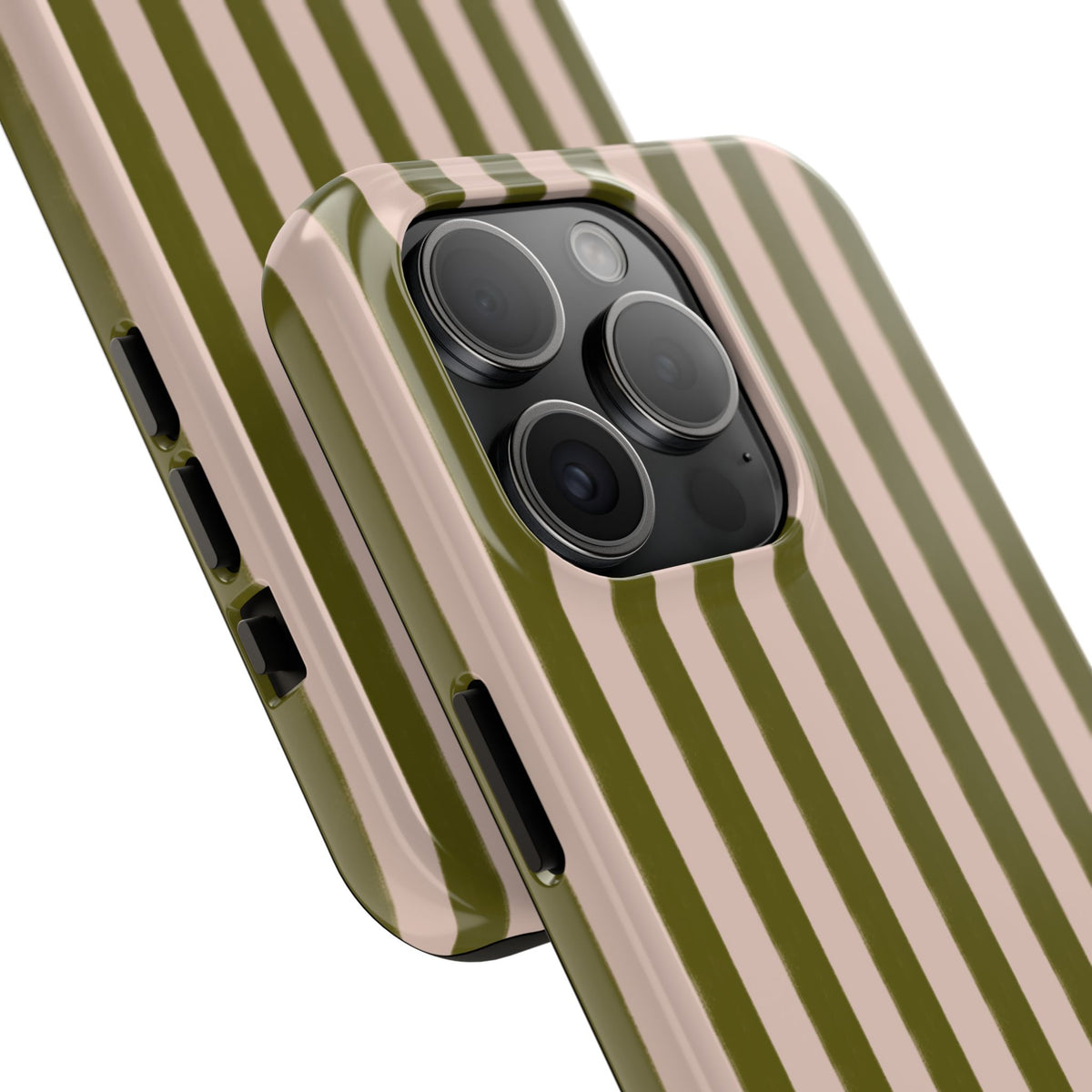 Green & Pink Stripes IPhone Case