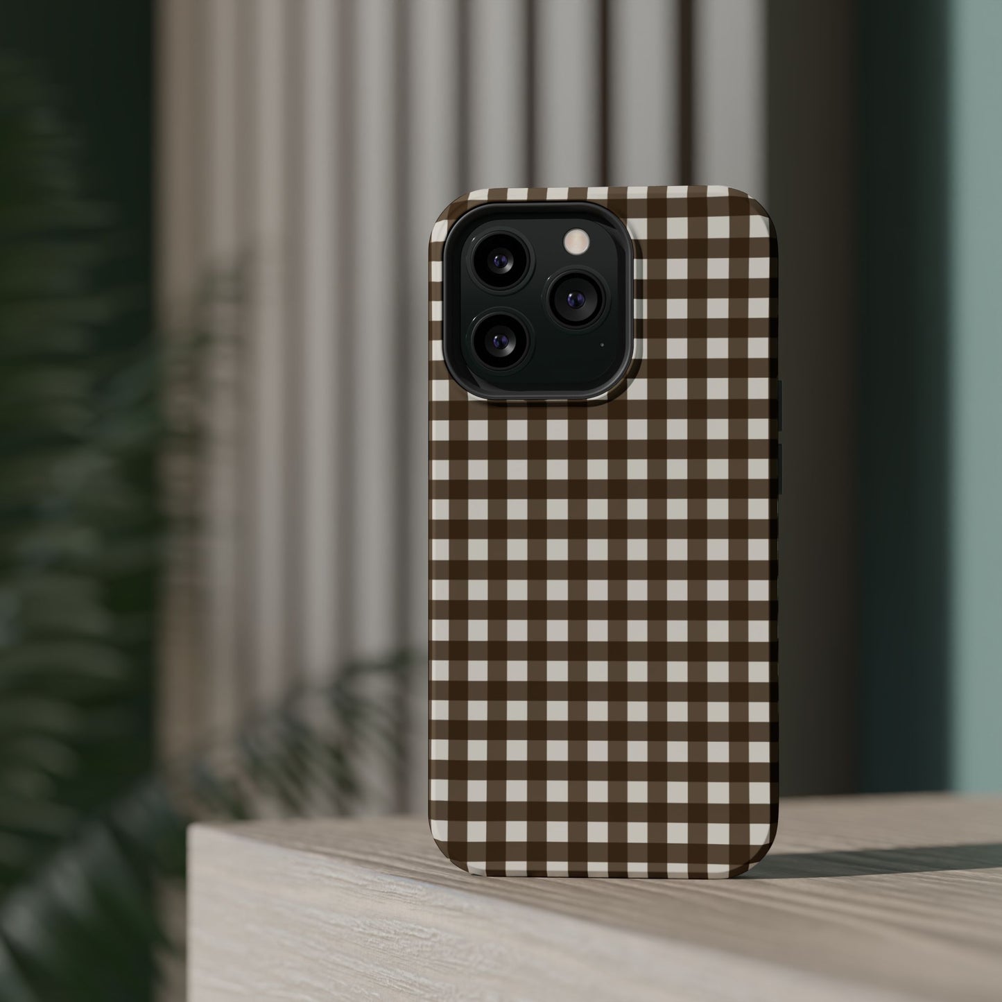 Brown Gingham Phone Case