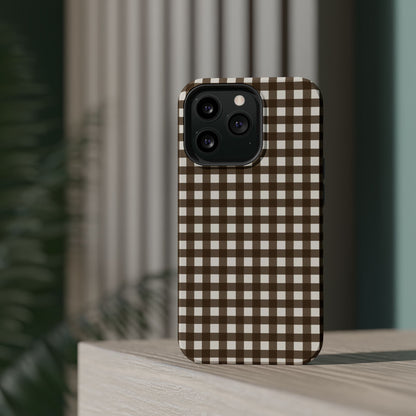 Brown Gingham Phone Case