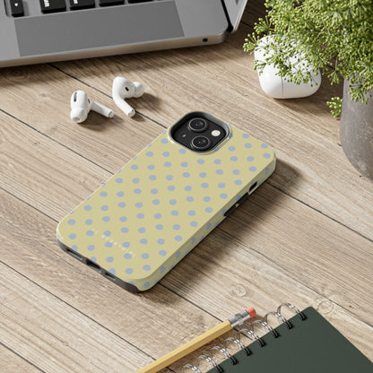 Yellow & Blue Polka Dots Phone Case