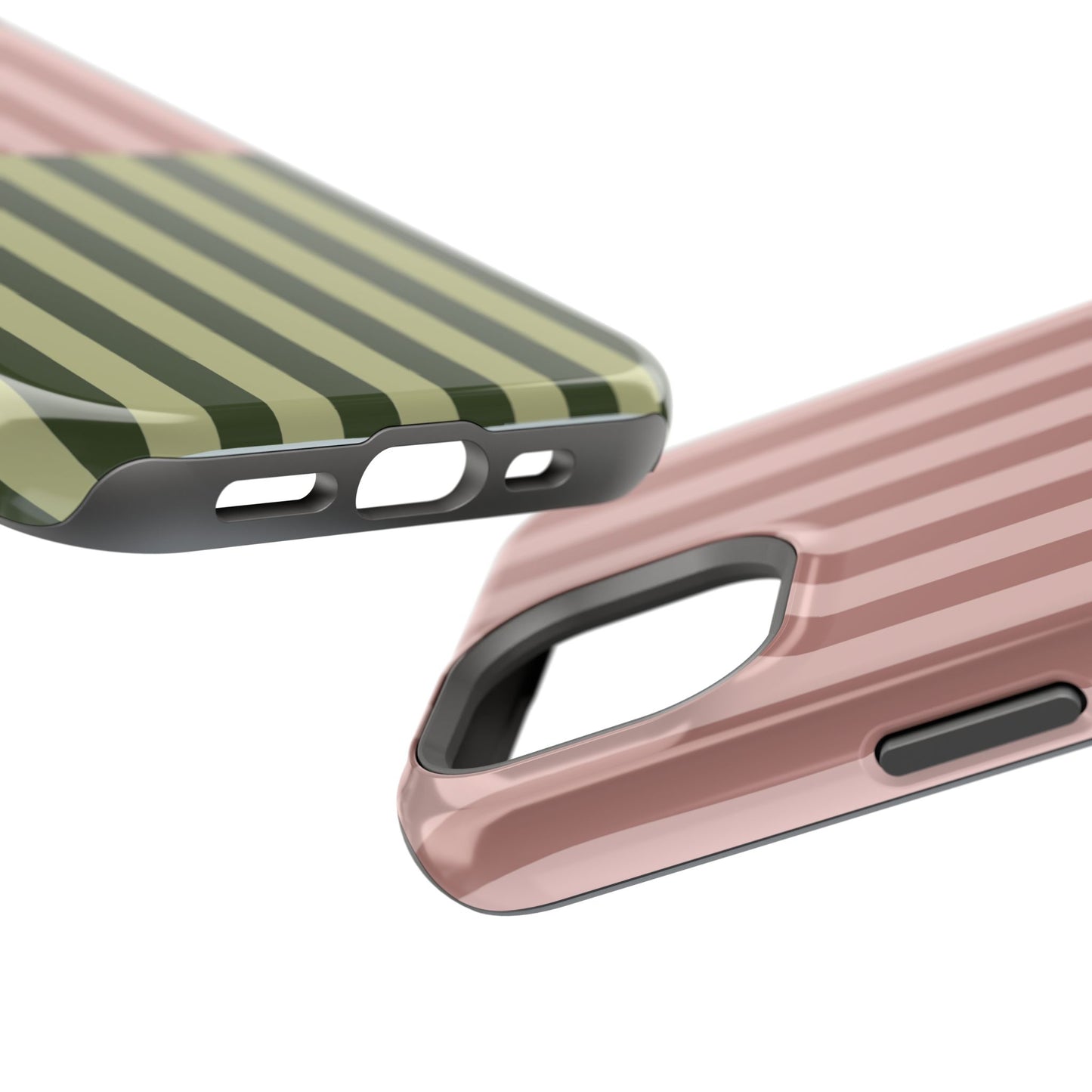 Pink & Green Stripe Phone Case
