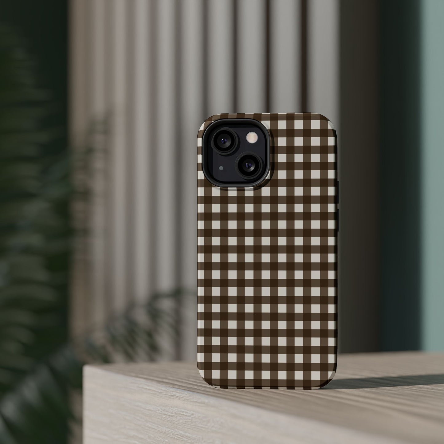 Brown Gingham Phone Case