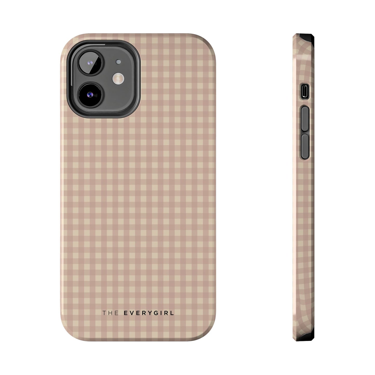 Neutral Blush Gingham IPhone Case