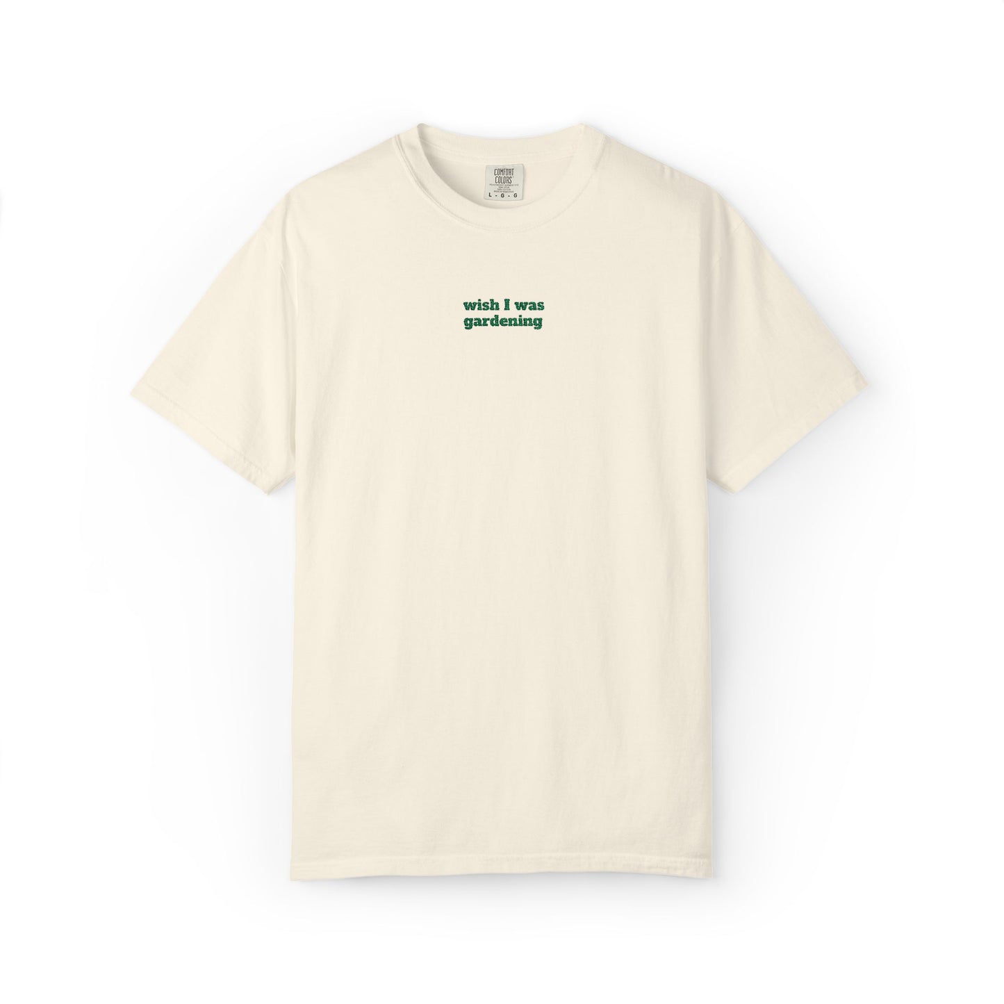 Wish I Was Gardening Embroidered Tee
