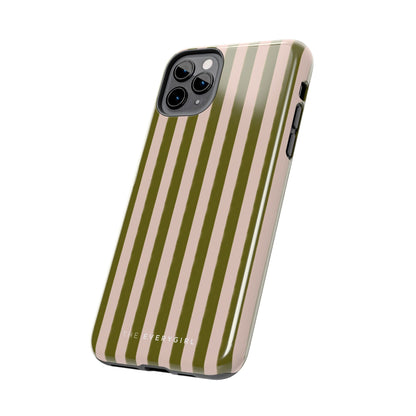 Green & Pink Stripes IPhone Case