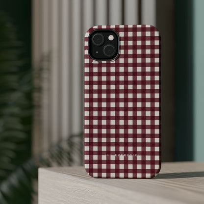 Burgundy Gingham Phone Case