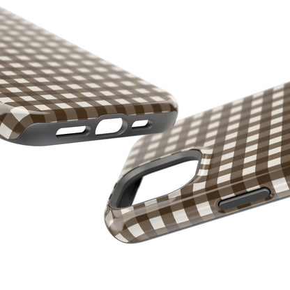Brown Gingham Phone Case