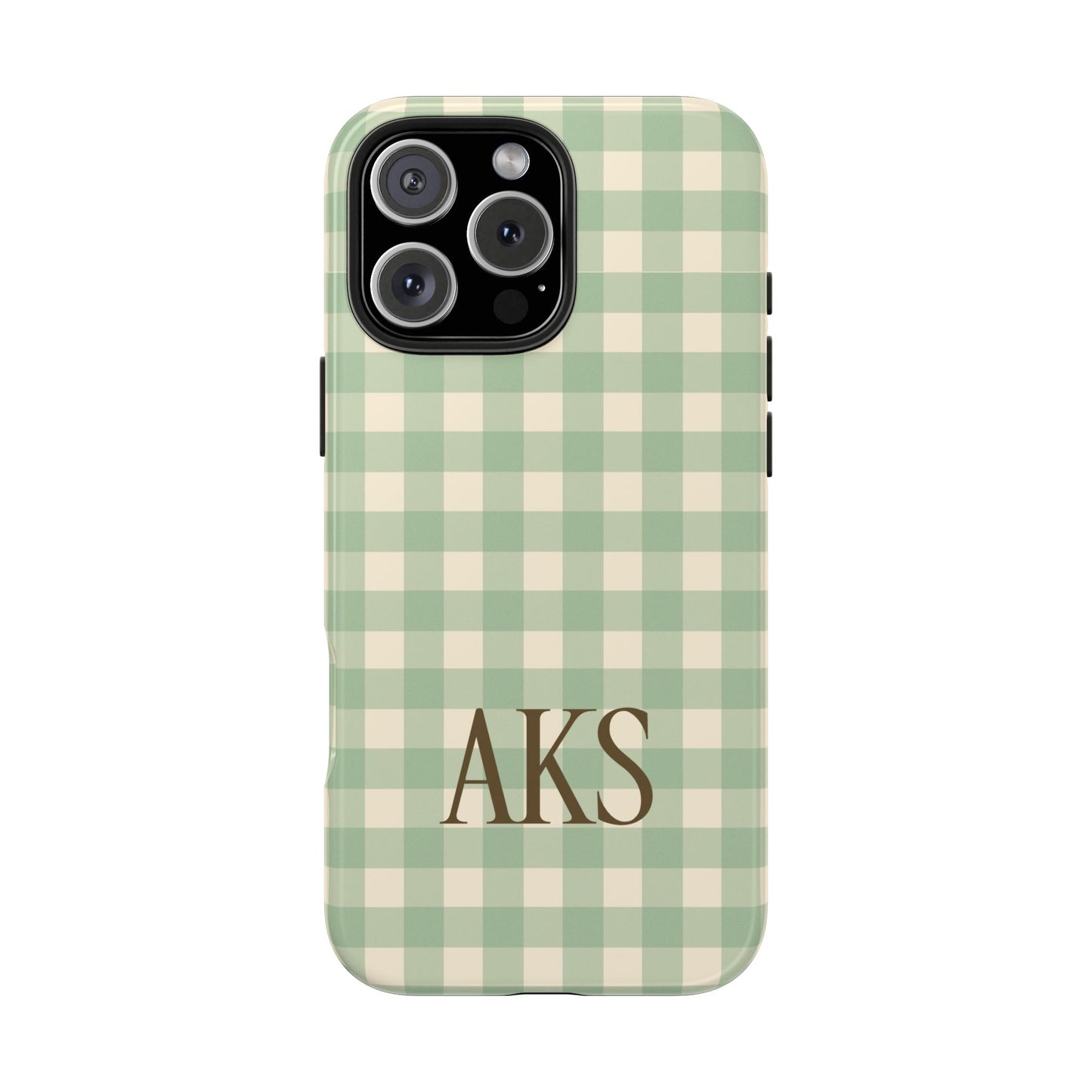 Customizable Green Gingham Phone Case