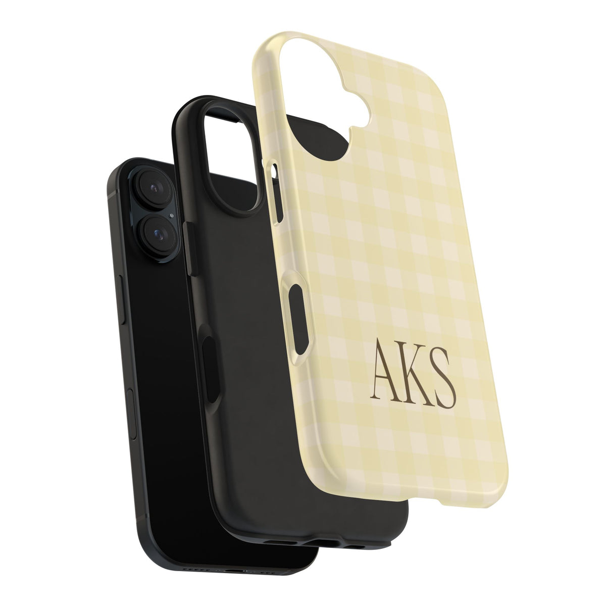 Customizable Yellow Gingham Phone Case