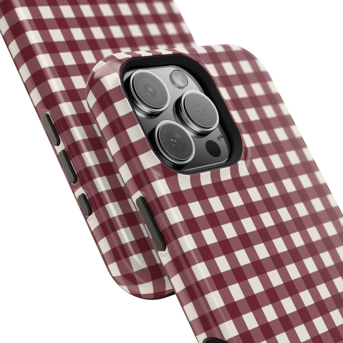 Burgundy Gingham Phone Case