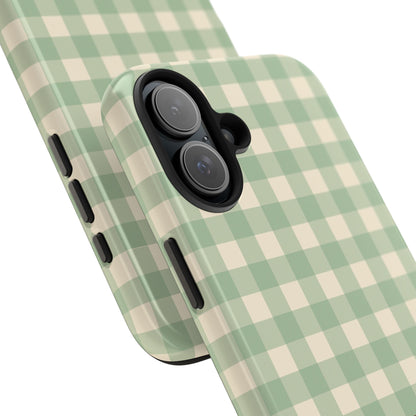 Customizable Green Gingham Phone Case