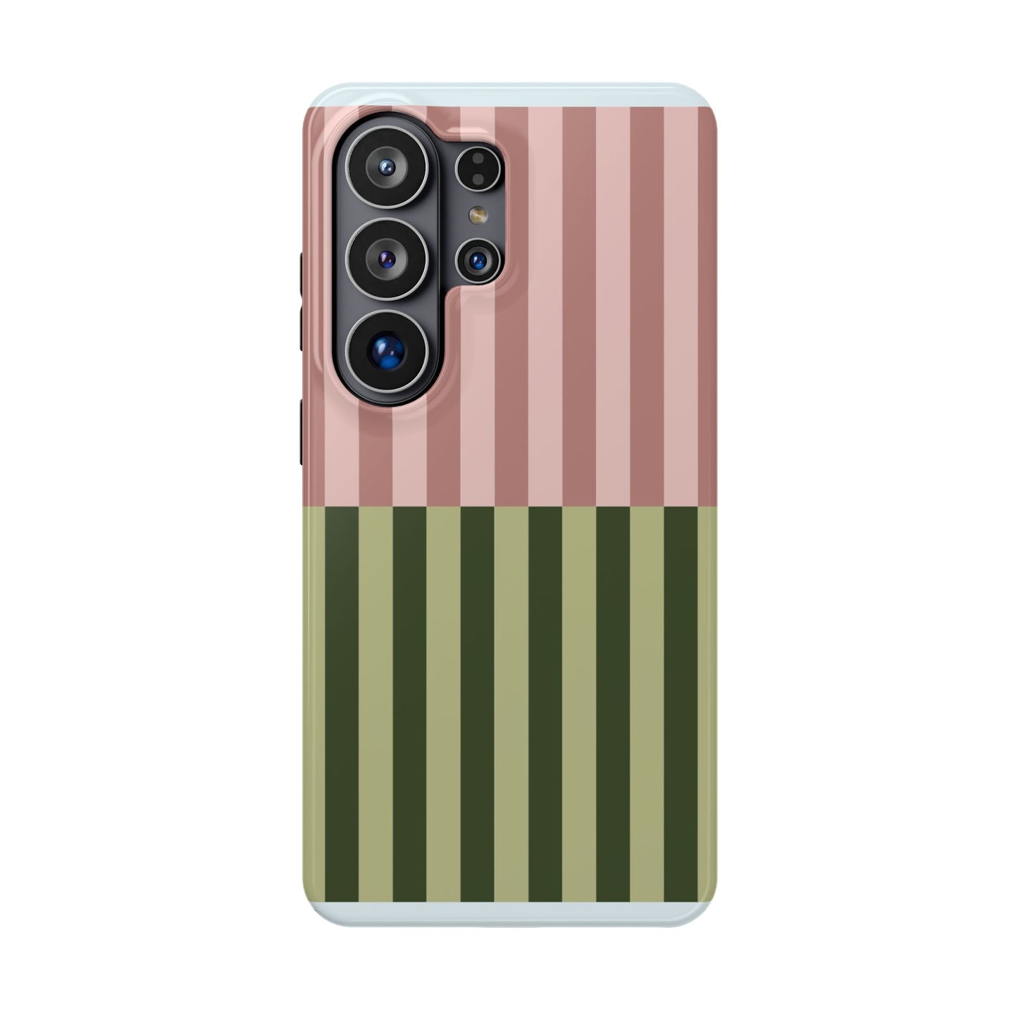 Pink & Green Stripe Phone Case
