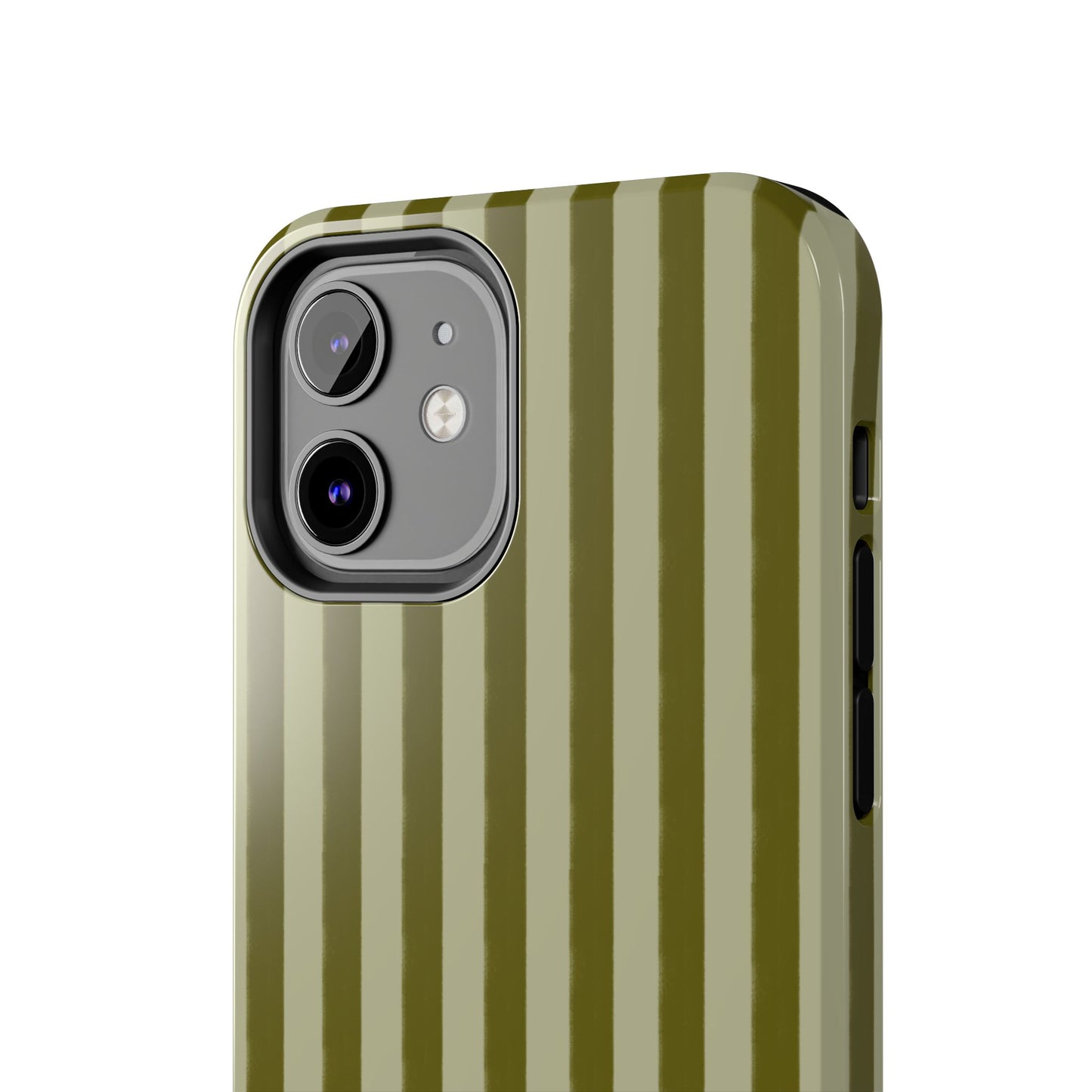 Tone on Tone Green Stripes IPhone Case