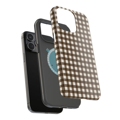 Brown Gingham Phone Case