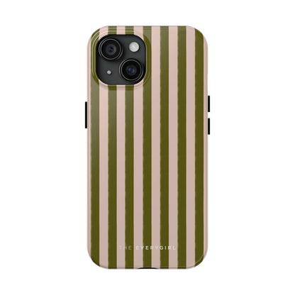 Green & Pink Stripes IPhone Case