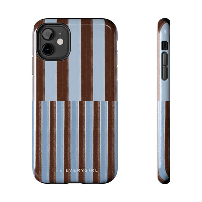 January Blue & Brown Phone Case
