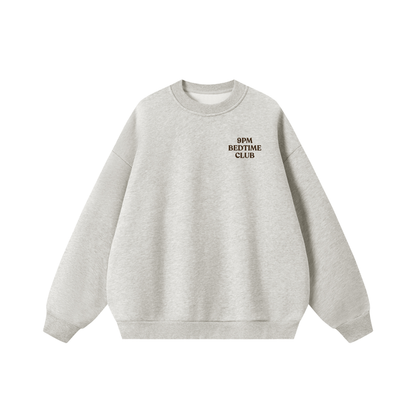 In Bed by Nine Crewneck in Grey & Brown