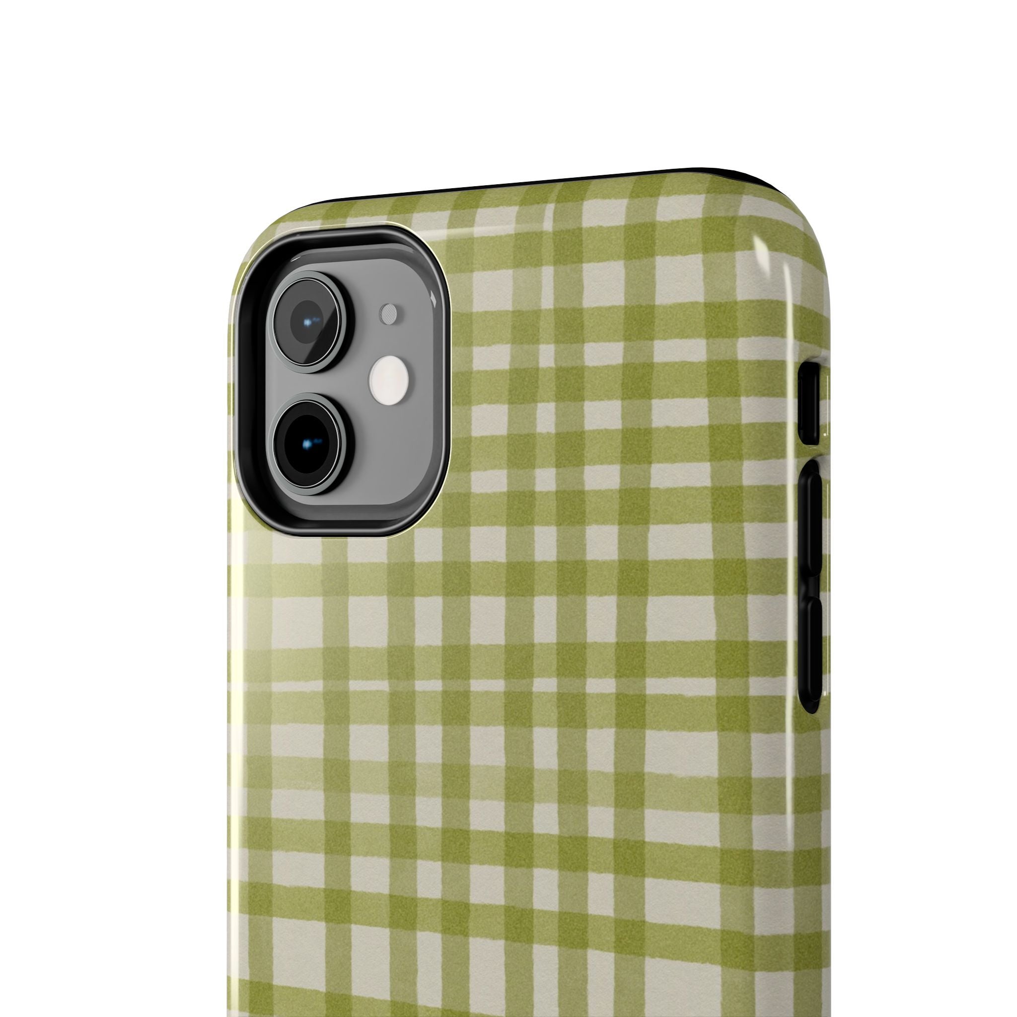 Green Gingham Phone Case
