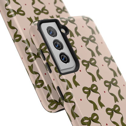 Pink & Green Bows IPhone Case