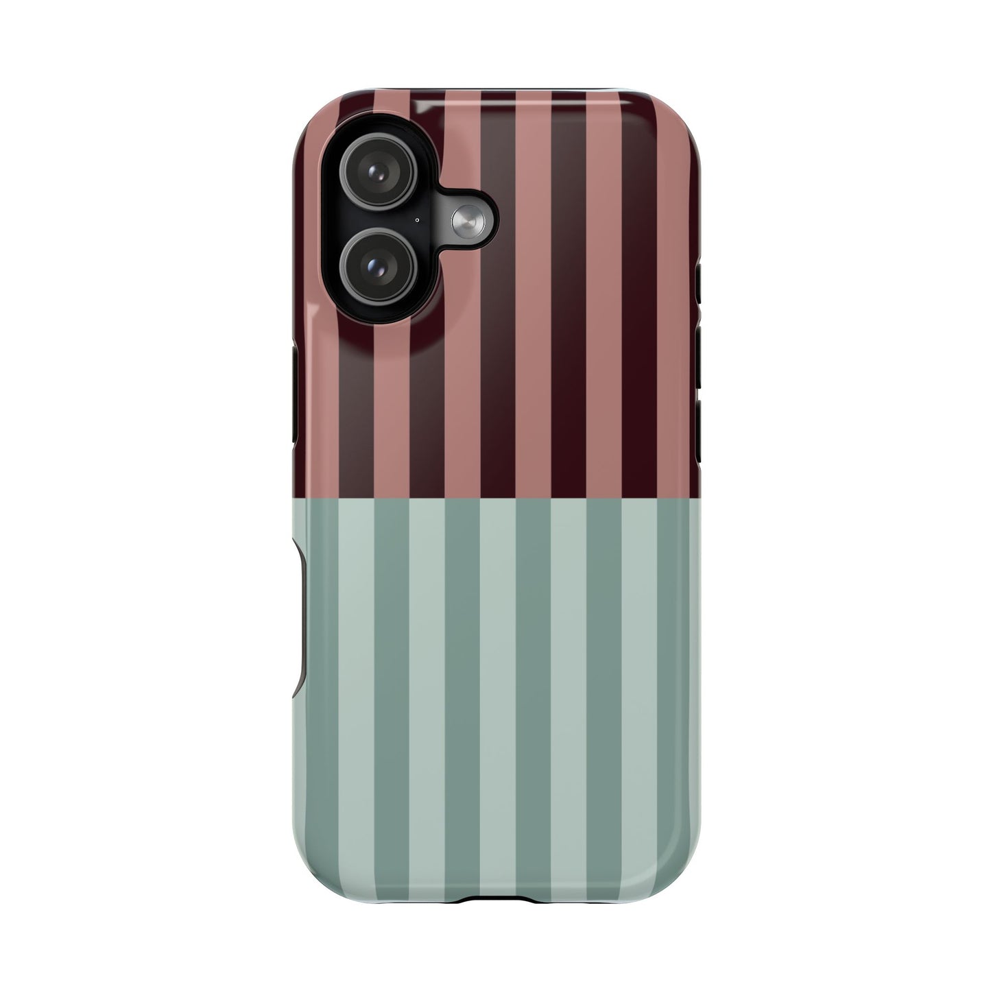 Burgundy and Blue Stripe Phone Case