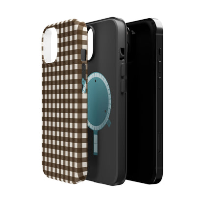 Brown Gingham Phone Case