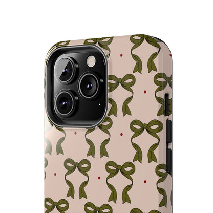 Pink & Green Bows IPhone Case