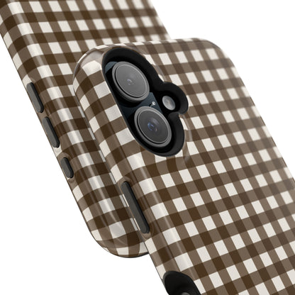 Brown Gingham Phone Case